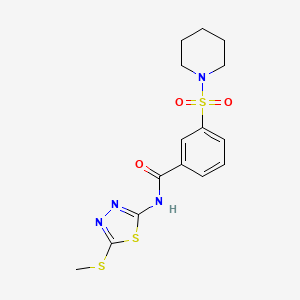 N-(5-methylsulfanyl-1,3,4-thiadiazol-2-yl)-3-piperidin-1-ylsulfonylbenzamide