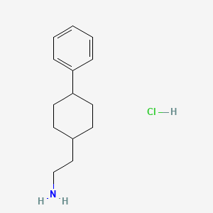 molecular formula C14H22ClN B2703332 2-(4-Phenylcyclohexyl)ethan-1-amine hydrochloride CAS No. 1195262-94-2