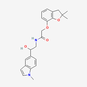 2-((2,2-dimethyl-2,3-dihydrobenzofuran-7-yl)oxy)-N-(2-hydroxy-2-(1-methyl-1H-indol-5-yl)ethyl)acetamide