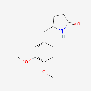 5-[(3,4-Dimethoxyphenyl)methyl]pyrrolidin-2-one