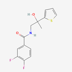 3,4-difluoro-N-(2-hydroxy-2-(thiophen-2-yl)propyl)benzamide