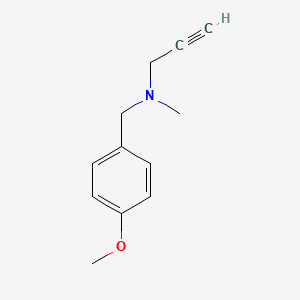 molecular formula C12H15NO B2703368 4-Methoxy-N-methyl-N-(2-propynyl)benzenemethanamine CAS No. 713-88-2