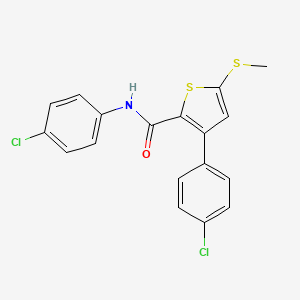 N,3-bis(4-chlorophenyl)-5-(methylsulfanyl)-2-thiophenecarboxamide