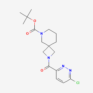molecular formula C17H23ClN4O3 B2703377 Tert-butyl 2-(6-chloropyridazine-3-carbonyl)-2,8-diazaspiro[3.5]nonane-8-carboxylate CAS No. 2402837-03-8