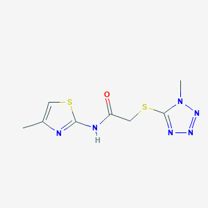 molecular formula C8H10N6OS2 B270338 2-(1-Methyl-1H-tetrazol-5-ylsulfanyl)-N-(4-methyl-thiazol-2-yl)-acetamide 