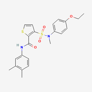 molecular formula C22H24N2O4S2 B2703382 N-(3,4-二甲基苯基)-3-(N-(4-乙氧苯基)-N-甲基磺酰)噻吩-2-甲酰胺 CAS No. 1251543-11-9