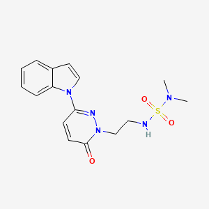 1-[1-[2-(Dimethylsulfamoylamino)ethyl]-6-oxopyridazin-3-yl]indole