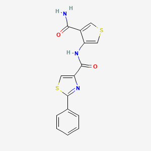 N-(4-carbamoylthiophen-3-yl)-2-phenyl-1,3-thiazole-4-carboxamide