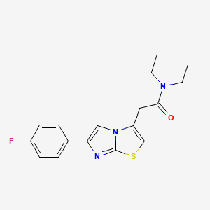 N,N-diethyl-2-(6-(4-fluorophenyl)imidazo[2,1-b]thiazol-3-yl)acetamide