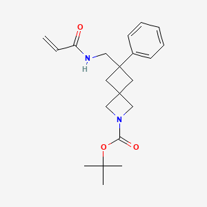 Tert-butyl 6-phenyl-6-[(prop-2-enoylamino)methyl]-2-azaspiro[3.3]heptane-2-carboxylate