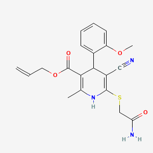 Prop-2-en-1-yl 6-[(carbamoylmethyl)sulfanyl]-5-cyano-4-(2-methoxyphenyl)-2-methyl-1,4-dihydropyridine-3-carboxylate