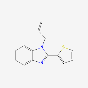molecular formula C14H12N2S B2703427 1-烯丙基-2-硫代吡嗪-2-基-1H-苯并咪唑 CAS No. 612524-67-1