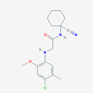 molecular formula C17H22ClN3O2 B2703428 2-[(4-chloro-2-methoxy-5-methylphenyl)amino]-N-(1-cyanocyclohexyl)acetamide CAS No. 1209575-35-8