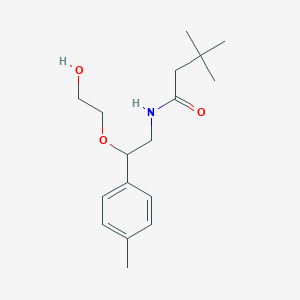 molecular formula C17H27NO3 B2703429 N-(2-(2-hydroxyethoxy)-2-(p-tolyl)ethyl)-3,3-dimethylbutanamide CAS No. 1798457-53-0
