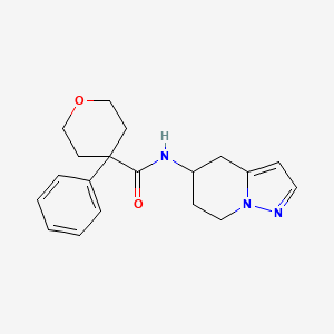 4-phenyl-N-(4,5,6,7-tetrahydropyrazolo[1,5-a]pyridin-5-yl)tetrahydro-2H-pyran-4-carboxamide