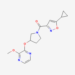 (5-Cyclopropylisoxazol-3-yl)(3-((3-methoxypyrazin-2-yl)oxy)pyrrolidin-1-yl)methanone