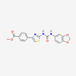 Methyl 4-(2-(3-(benzo[d][1,3]dioxol-5-yl)ureido)thiazol-4-yl)benzoate