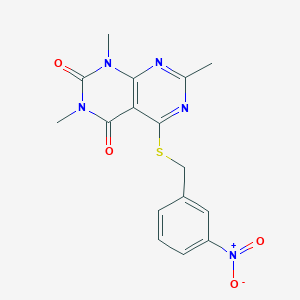 1,3,7-trimethyl-5-((3-nitrobenzyl)thio)pyrimido[4,5-d]pyrimidine-2,4(1H,3H)-dione