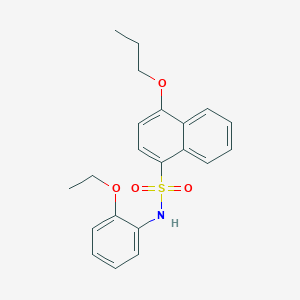 molecular formula C21H23NO4S B2703449 N-(2-ethoxyphenyl)-4-propoxynaphthalene-1-sulfonamide CAS No. 2415542-68-4