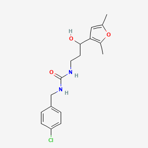 1-(4-Chlorobenzyl)-3-(3-(2,5-dimethylfuran-3-yl)-3-hydroxypropyl)urea