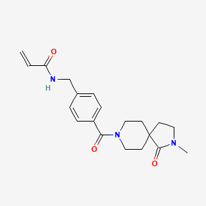 N-[[4-(2-Methyl-1-oxo-2,8-diazaspiro[4.5]decane-8-carbonyl)phenyl]methyl]prop-2-enamide