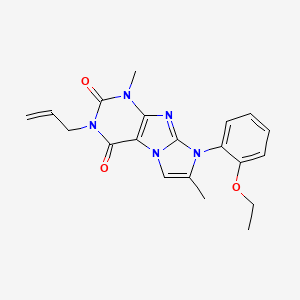 molecular formula C20H21N5O3 B2703467 6-(2-Ethoxyphenyl)-4,7-dimethyl-2-prop-2-enylpurino[7,8-a]imidazole-1,3-dione CAS No. 878728-48-4