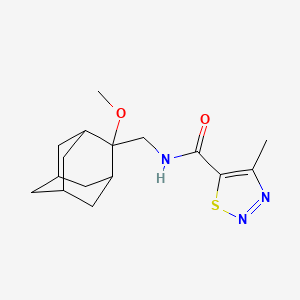 molecular formula C16H23N3O2S B2703468 N-(((1R,3S,5r,7r)-2-甲氧基孔雀石-2-基)甲基)-4-甲基-1,2,3-噻二唑-5-甲酸酰胺 CAS No. 1797560-68-9