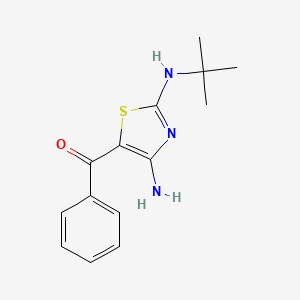 molecular formula C14H17N3OS B2703477 [4-氨基-2-(叔丁基氨基)-1,3-噻唑-5-基](苯基)甲酮 CAS No. 339020-31-4