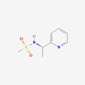 molecular formula C8H12N2O2S B2703483 N-[(1S)-1-(pyridin-2-yl)ethyl]methanesulfonamide CAS No. 1567911-60-7
