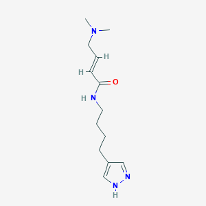 (E)-4-(Dimethylamino)-N-[4-(1H-pyrazol-4-yl)butyl]but-2-enamide