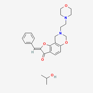 molecular formula C26H32N2O5 B2703489 (2Z)-2-Benzylidene-8-(2-morpholin-4-ylethyl)-7,9-dihydrofuro[2,3-f][1,3]benzoxazin-3-one;propan-2-ol CAS No. 1351664-36-2