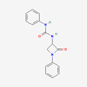 molecular formula C16H15N3O2 B2703496 3-(2-Oxo-1-phenylazetidin-3-yl)-1-phenylurea CAS No. 1796881-59-8