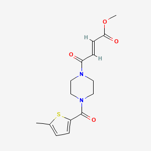 molecular formula C15H18N2O4S B2703498 Methyl (E)-4-[4-(5-methylthiophene-2-carbonyl)piperazin-1-yl]-4-oxobut-2-enoate CAS No. 2411334-67-1