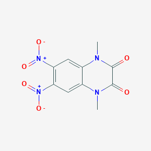 molecular formula C10H8N4O6 B270350 1,4-Dimethyl-6,7-dinitro-1,4-dihydro-2,3-quinoxalinedione 