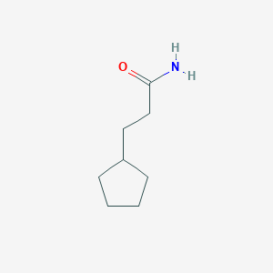 molecular formula C8H15NO B2703500 3-Cyclopentylpropionamide CAS No. 935-10-4