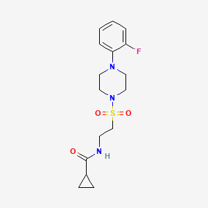 N-[2-[4-(2-fluorophenyl)piperazin-1-yl]sulfonylethyl]cyclopropanecarboxamide
