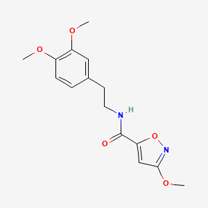 molecular formula C15H18N2O5 B2703509 N-(3,4-dimethoxyphenethyl)-3-methoxyisoxazole-5-carboxamide CAS No. 1428358-30-8