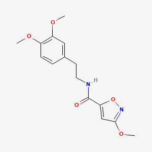 molecular formula C15H18N2O5 B2703509 N-(3,4-二甲氧基苯乙基)-3-甲氧基异噁唑-5-甲酰胺 CAS No. 1428358-30-8