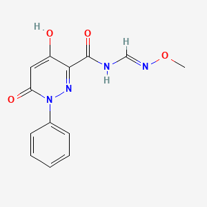 4-hydroxy-N-[(methoxyimino)methyl]-6-oxo-1-phenyl-1,6-dihydro-3-pyridazinecarboxamide