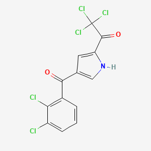 molecular formula C13H6Cl5NO2 B2703518 2,2,2-trichloro-1-[4-(2,3-dichlorobenzoyl)-1H-pyrrol-2-yl]ethan-1-one CAS No. 338753-05-2