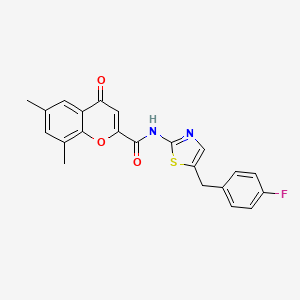 N-[5-(4-fluorobenzyl)-1,3-thiazol-2-yl]-6,8-dimethyl-4-oxo-4H-chromene-2-carboxamide