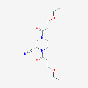 1,4-Bis(3-ethoxypropanoyl)piperazine-2-carbonitrile
