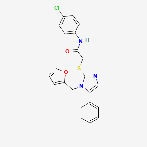 N-(4-chlorophenyl)-2-((1-(furan-2-ylmethyl)-5-(p-tolyl)-1H-imidazol-2-yl)thio)acetamide