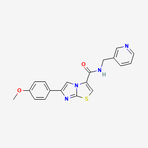 6-(4-methoxyphenyl)-N-(pyridin-3-ylmethyl)imidazo[2,1-b]thiazole-3-carboxamide