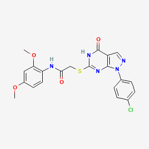 2-((1-(4-chlorophenyl)-4-oxo-4,5-dihydro-1H-pyrazolo[3,4-d]pyrimidin-6-yl)thio)-N-(2,4-dimethoxyphenyl)acetamide