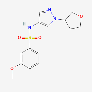 3-methoxy-N-(1-(tetrahydrofuran-3-yl)-1H-pyrazol-4-yl)benzenesulfonamide