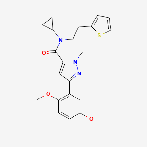 N-cyclopropyl-3-(2,5-dimethoxyphenyl)-1-methyl-N-(2-(thiophen-2-yl)ethyl)-1H-pyrazole-5-carboxamide