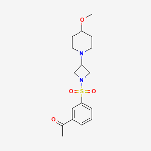 1-(3-((3-(4-Methoxypiperidin-1-yl)azetidin-1-yl)sulfonyl)phenyl)ethanone