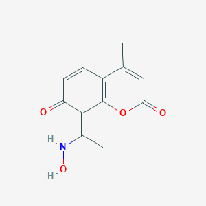 molecular formula C12H11NO4 B270356 (8Z)-8-[1-(hydroxyamino)ethylidene]-4-methylchromene-2,7-dione 