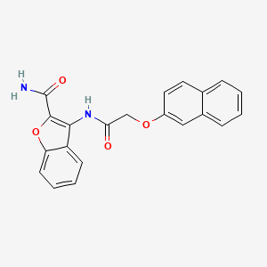 molecular formula C21H16N2O4 B2703563 3-(2-(Naphthalen-2-yloxy)acetamido)benzofuran-2-carboxamide CAS No. 898373-62-1